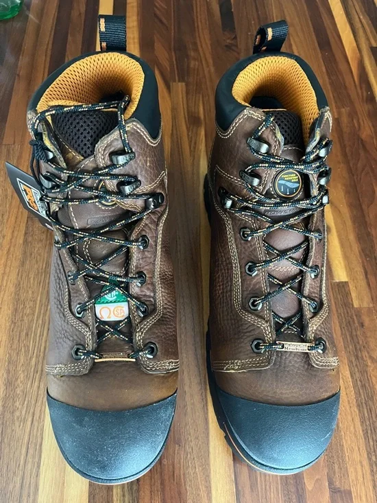 Timberland PRO Endurance 6" Steel Toe Work Boots Sz 12 Brown Waterproof NIB - Picture 3 of 11